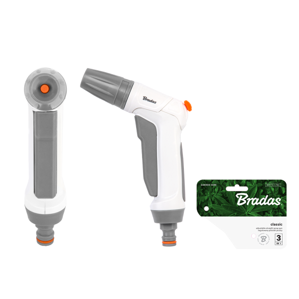 Grey & White Adjustable Flow Water Sprayer, EN10TK