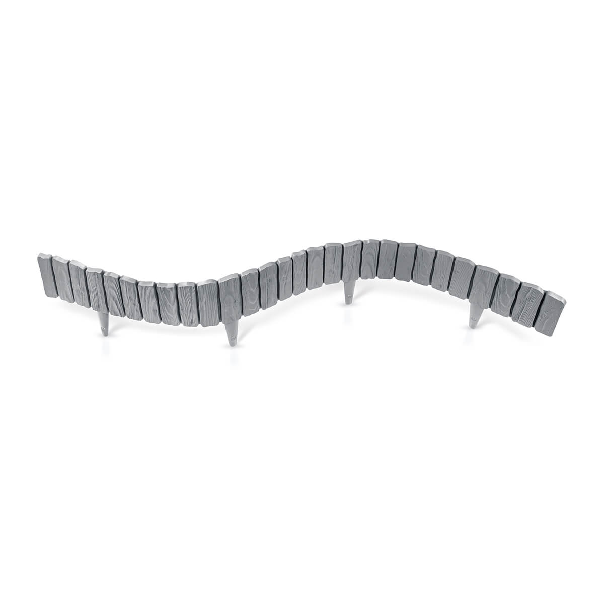 Black Wood Texture Palisade Lawn Edging, 2.32m