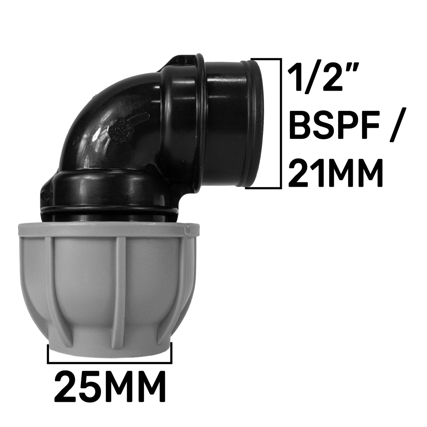 MDPE Pipe Elbow Compression Fittings