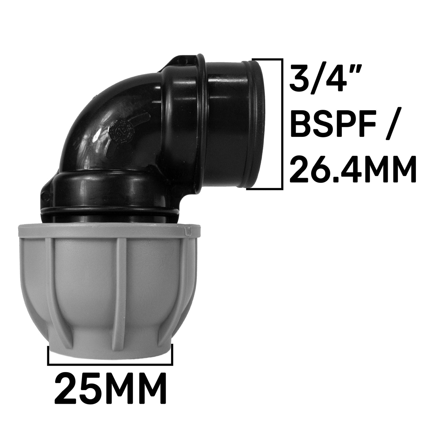MDPE Pipe Elbow Compression Fittings