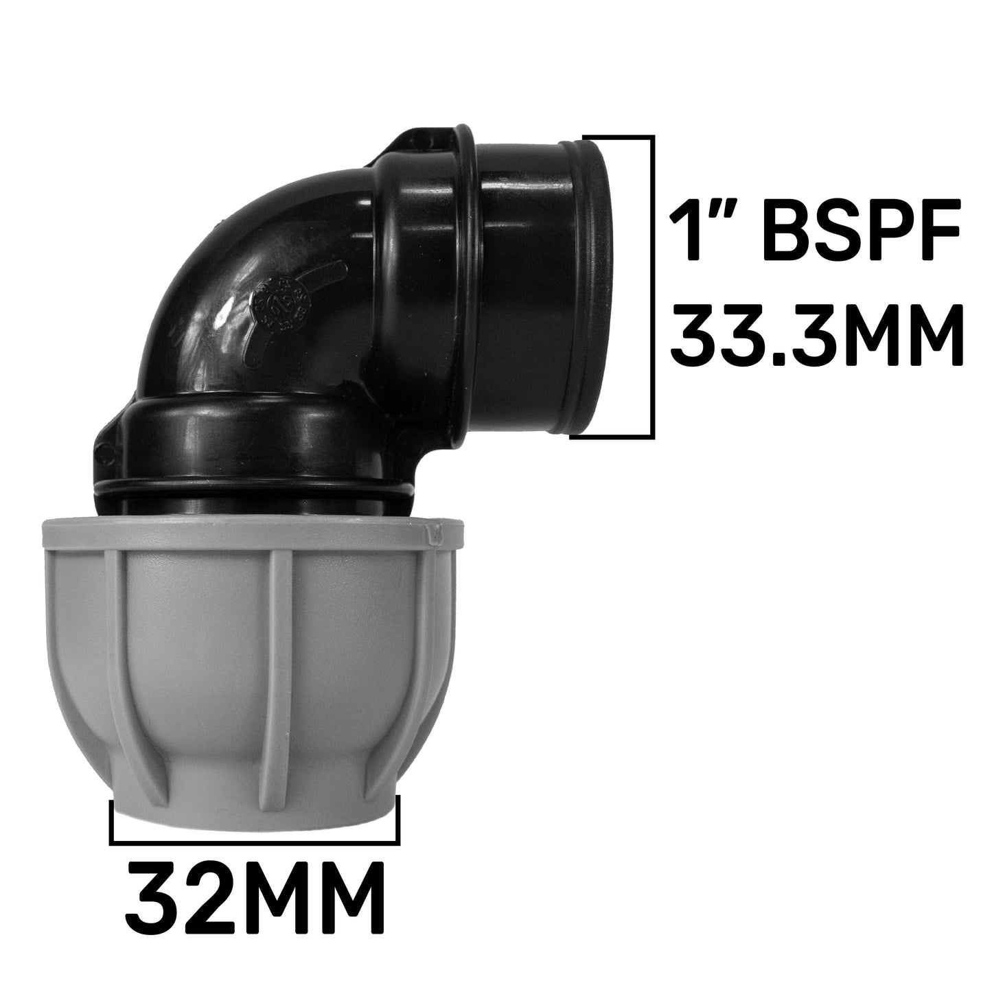 MDPE Pipe Elbow Compression Fittings