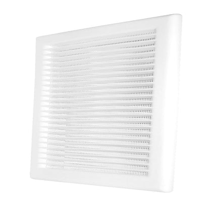 Luxury White Duo Smart Louvre Vent with Fly Mesh, 125mm x 125mm