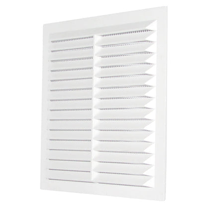 White Louvre Vent with Fly Screen, 235mm x 235mm