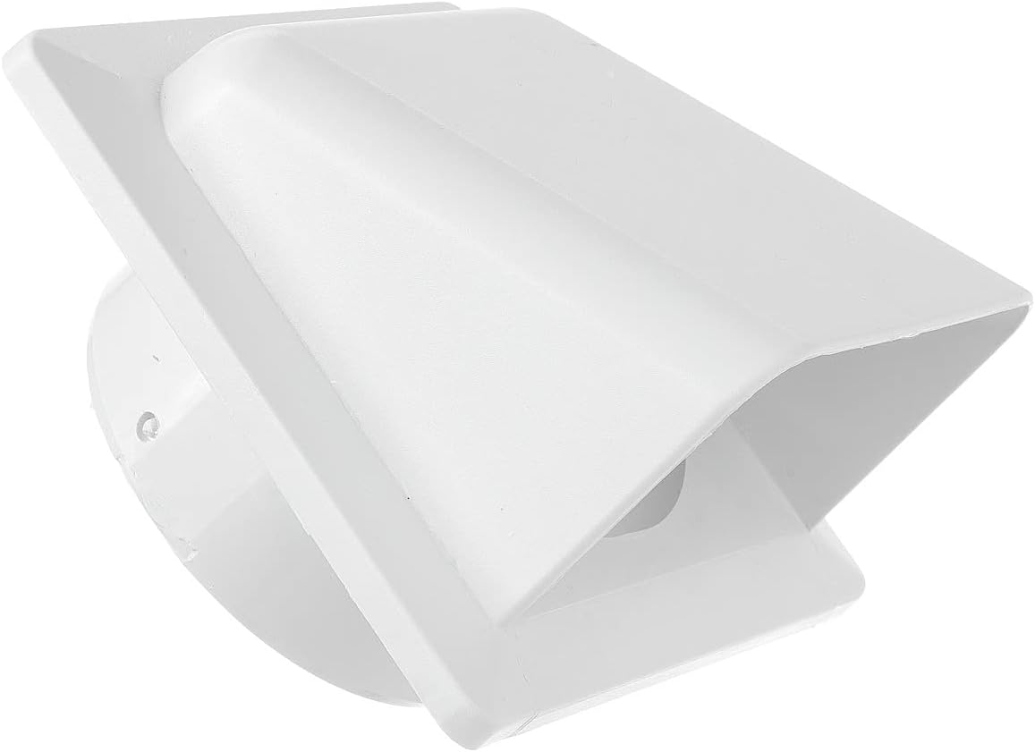 White External Louvre Vent with Hood, 100mm x 100mm