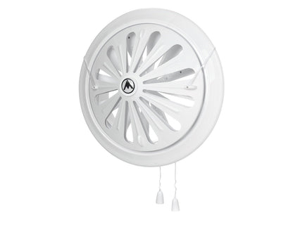 White Adjustable Round Louvre Vent, 80mm - 160mm