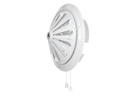 White Adjustable Round Louvre Vent, 80mm - 160mm