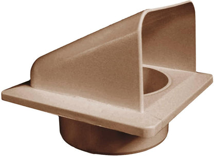 Brown External Louvre Vent with Hood, 100mm x 100mm