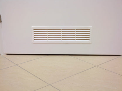 White Rectangle Louvre Door Vent, 90mm x 445mm