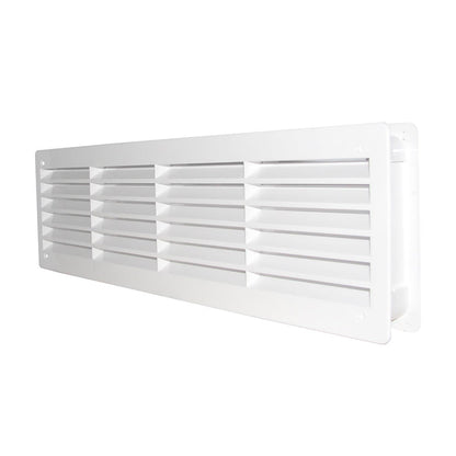 White Rectangle Louvre Door Vent, 70mm x 450mm