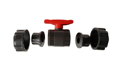 PVC Double Union Stopcock Valve, 3/4"