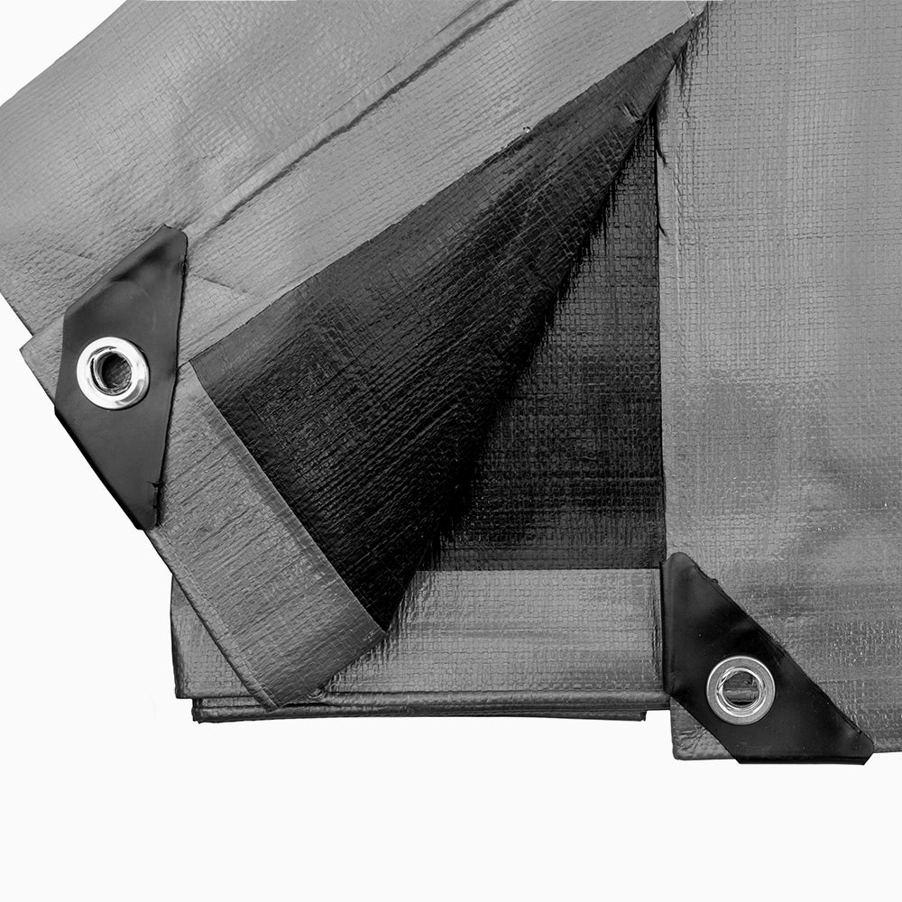 1.5m x 2m Silver/ Black 300gsm Supergrade Tarpaulin