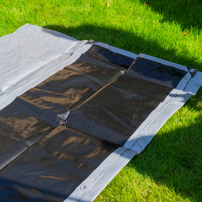 1.5m x 2m Silver/ Black 300gsm Supergrade Tarpaulin