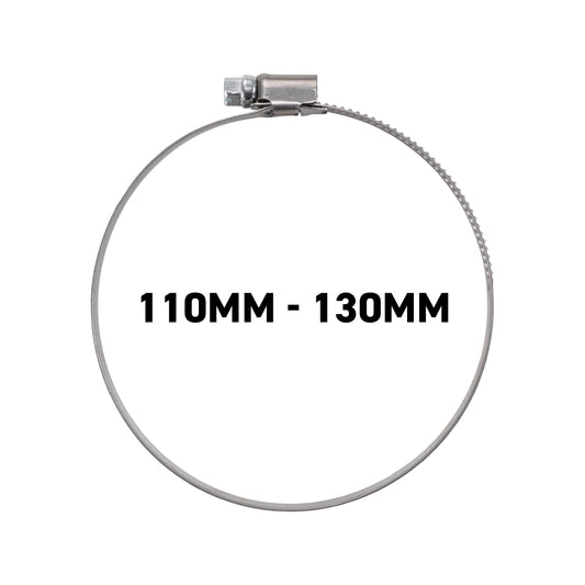 W2 Stainless Steel Hose Clips, 110mm - 130mm