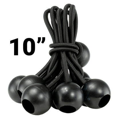 10" Black Bungee Balls, (x200)