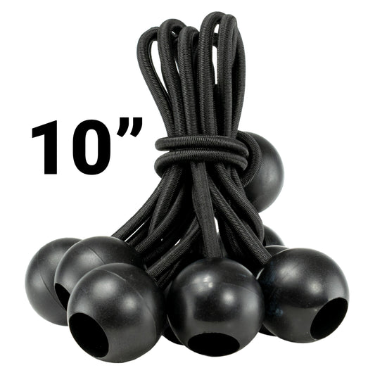 10" Black Bungee Balls, (x200)