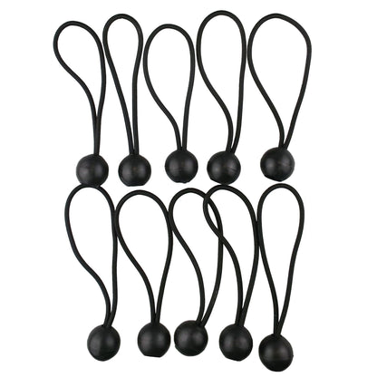 6" Black Bungee Balls, (x100)