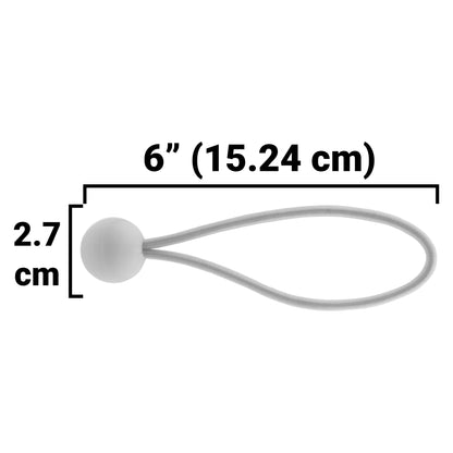White Bungee Balls 6"