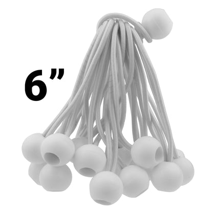 White Bungee Balls 6"