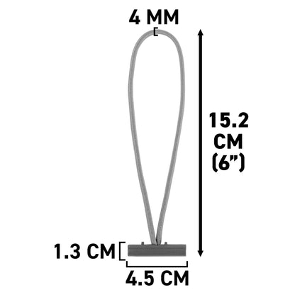 Bungee Loops with Metal T Bar, 6"