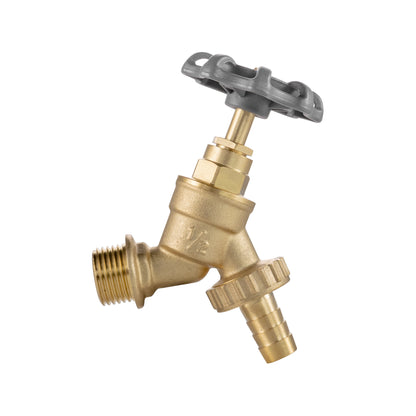 Brass Barbed Single Turn Dial Bib Tap, 1/2" BSP