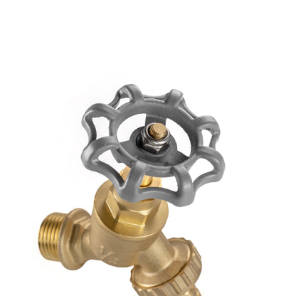 Brass Barbed Single Turn Dial Bib Tap, 1/2" BSP