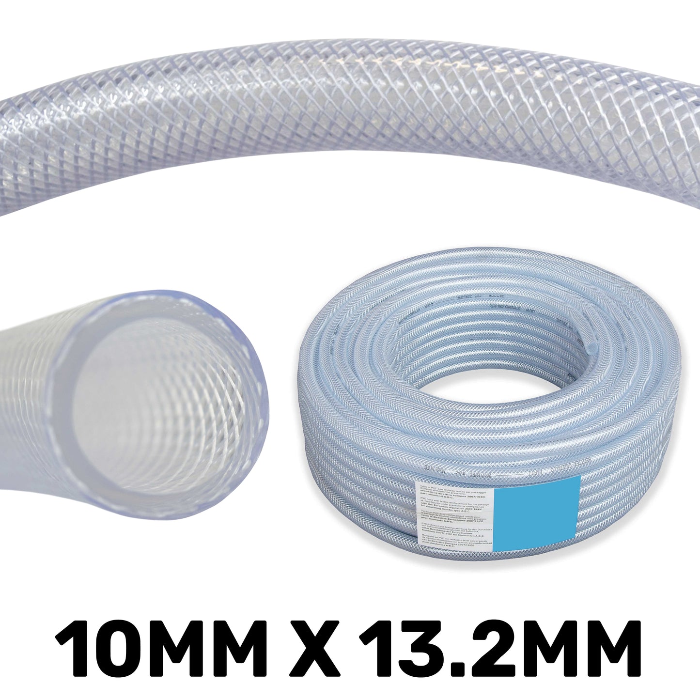 10mm Transparent Braided Reinforced Tech Hose