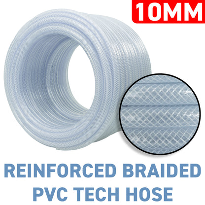 10mm Transparent Braided Reinforced Tech Hose