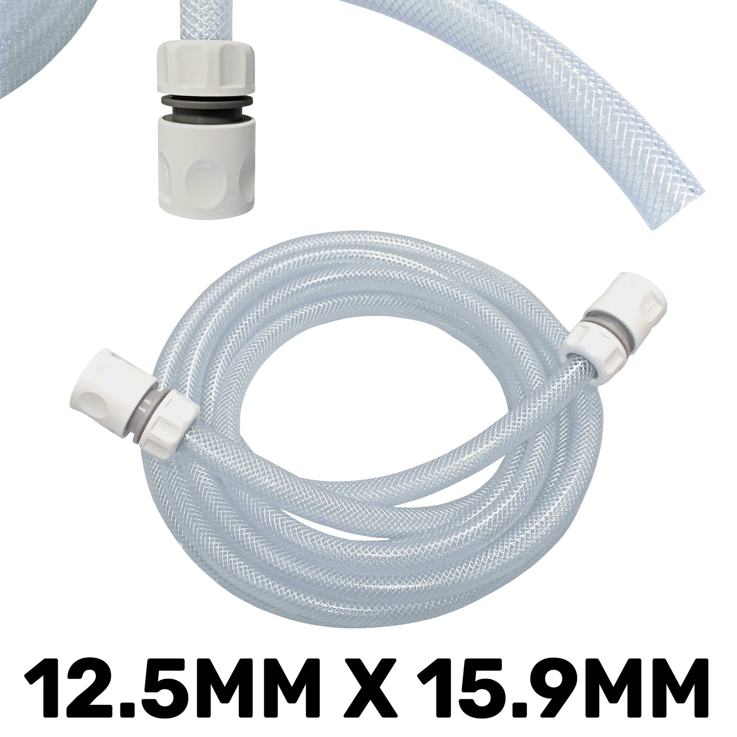 1/2" Braided Reinforced PVC Tech Hose & Connectors