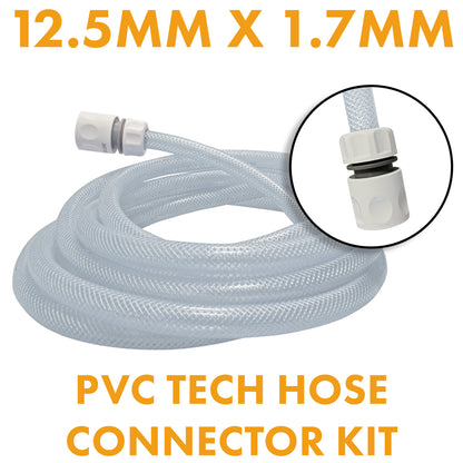 1/2" Braided Reinforced PVC Tech Hose & Connectors