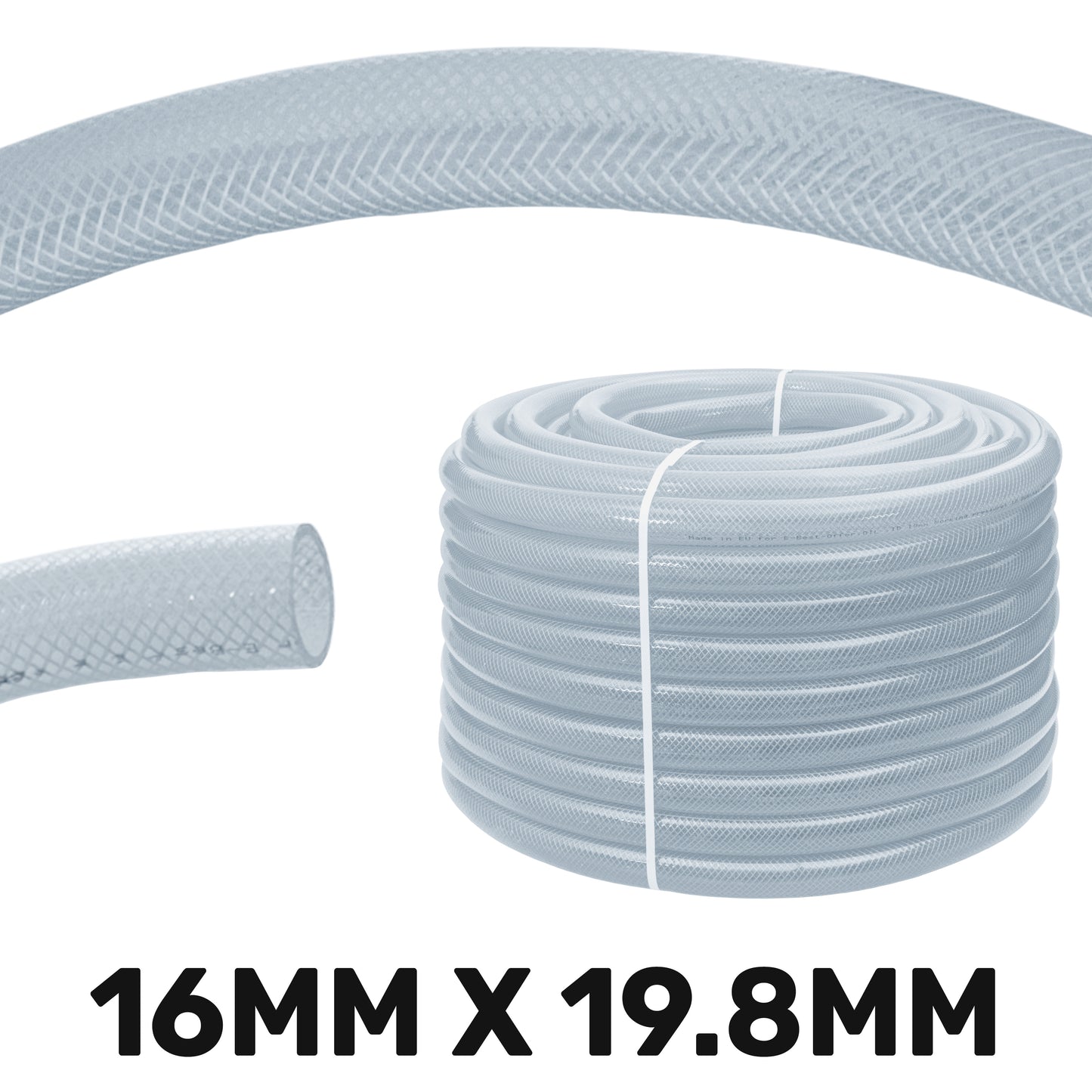 16mm Transparent Braided Reinforced Tech Hose