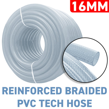 16mm Transparent Braided Reinforced Tech Hose