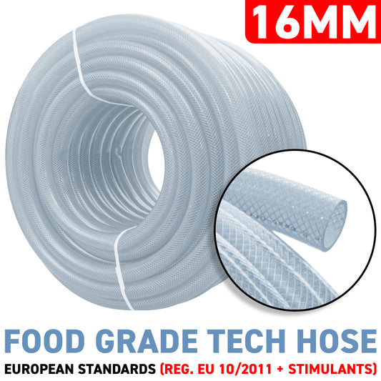 16mm Transparent Braided Reinforced Tech Hose