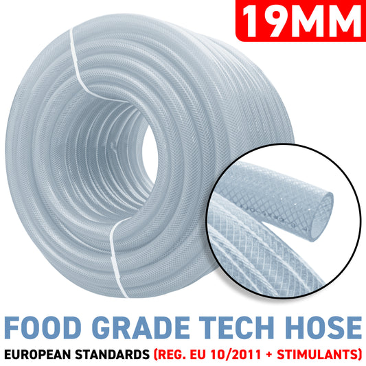 19mm Transparent Braided Reinforced Tech Hose