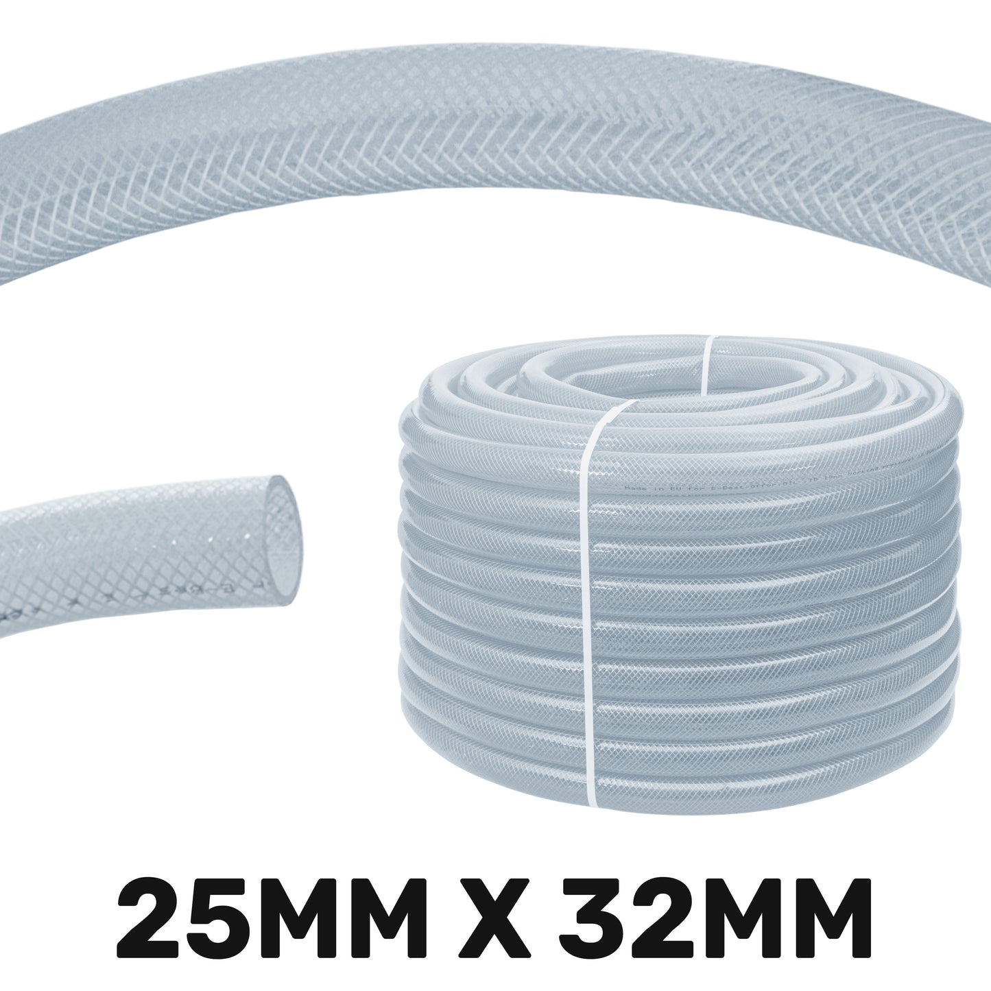 25mm Transparent Braided Reinforced Tech Hose