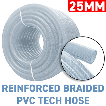 25mm Transparent Braided Reinforced Tech Hose