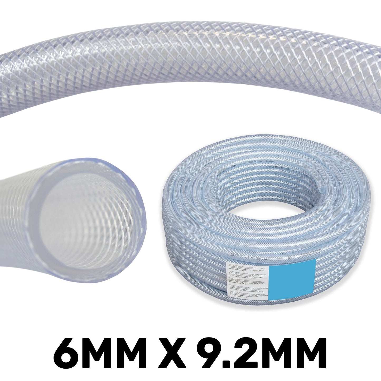 6mm Transparent Braided Reinforced Tech Hose