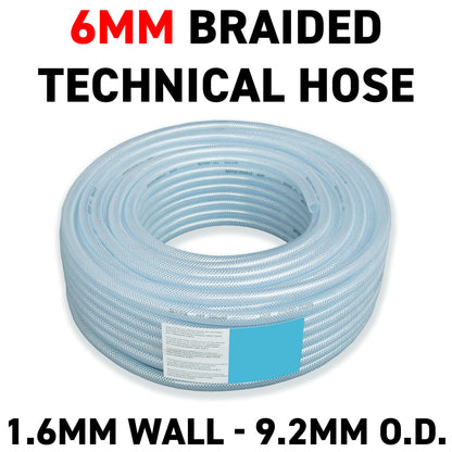 6mm Transparent Braided Reinforced Tech Hose