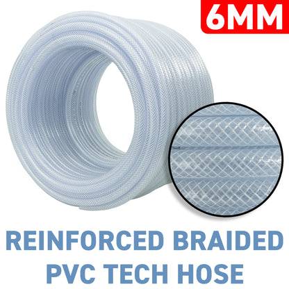 6mm Transparent Braided Reinforced Tech Hose