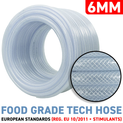 6mm Transparent Braided Reinforced Tech Hose