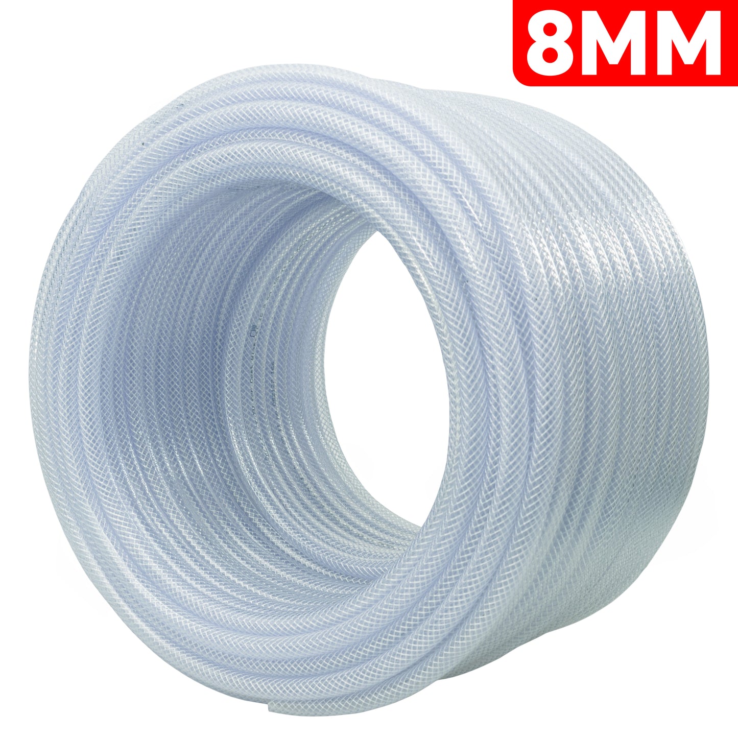 8mm Transparent Braided Reinforced Tech Hose