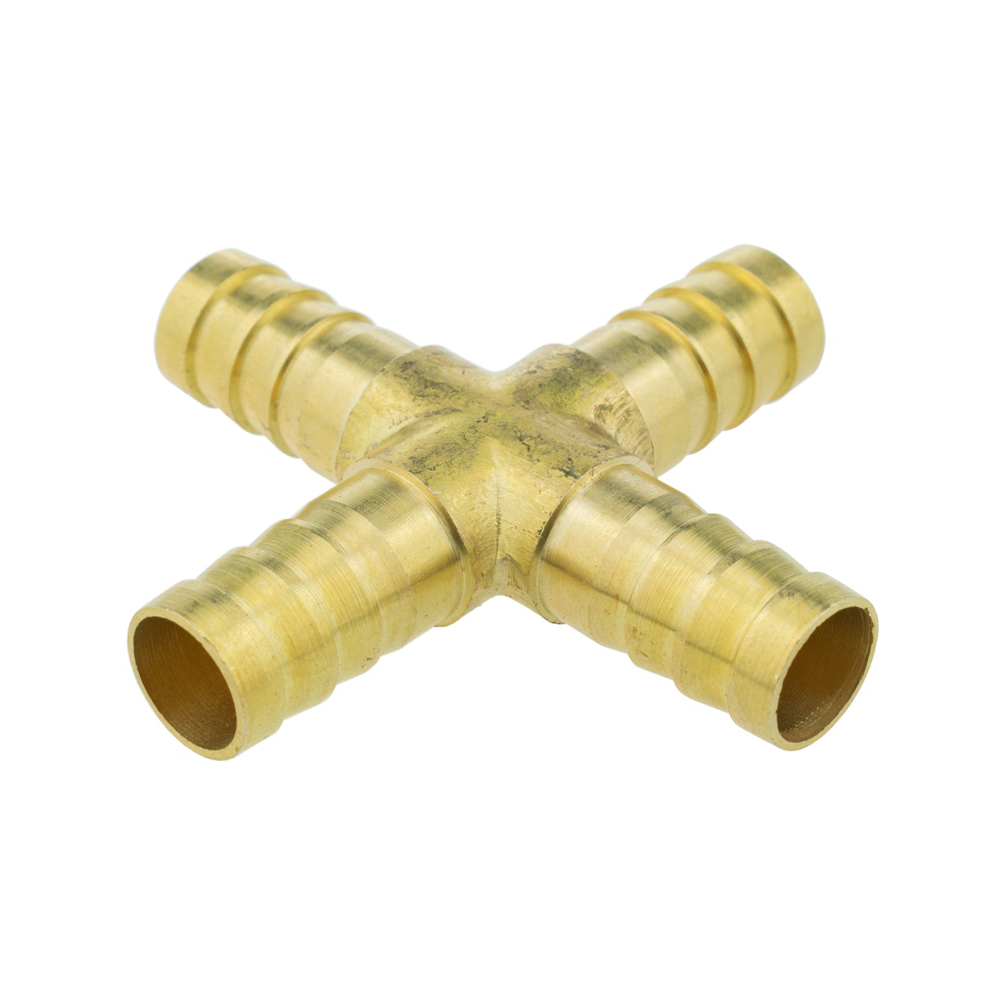 Brass 4-way Cross Splitter, 10mm
