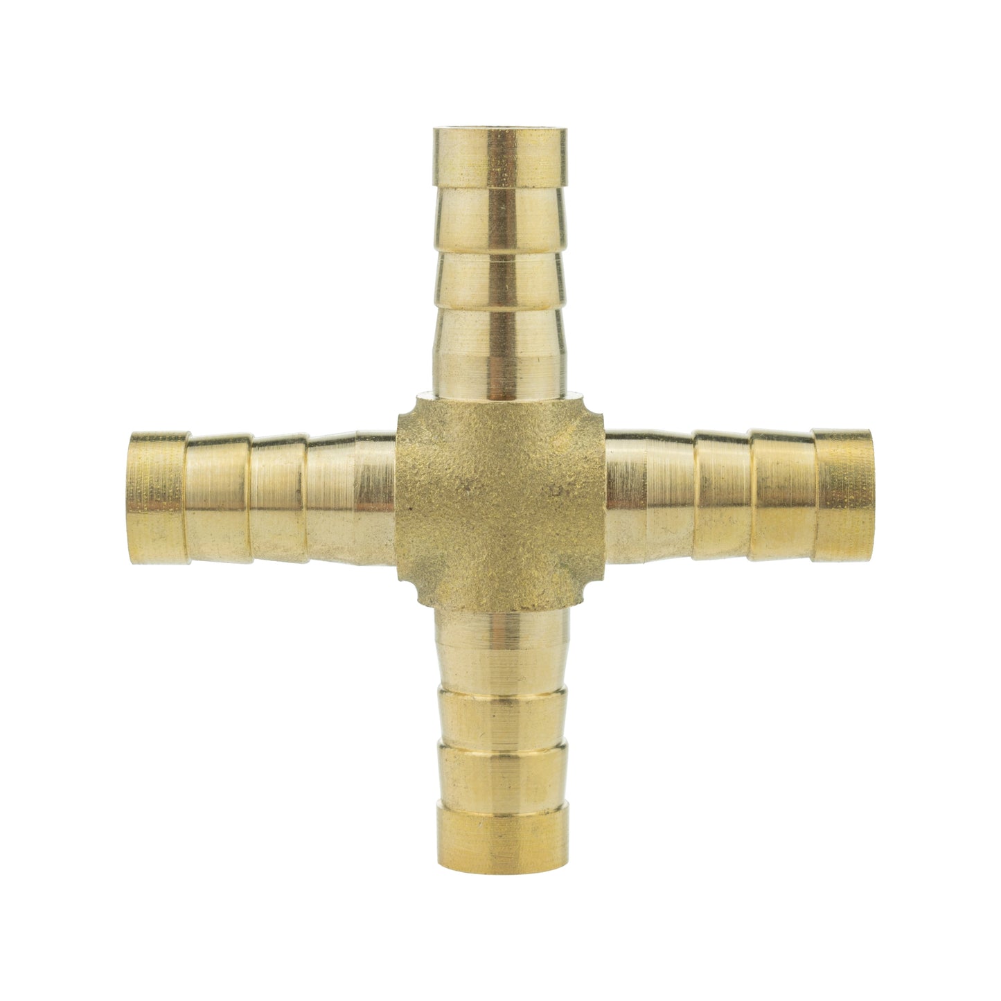 Brass 4-way Cross Splitter, 8mm