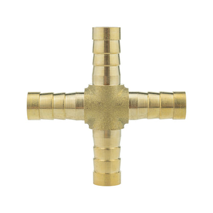 Brass 4-way Cross Splitter, 8mm