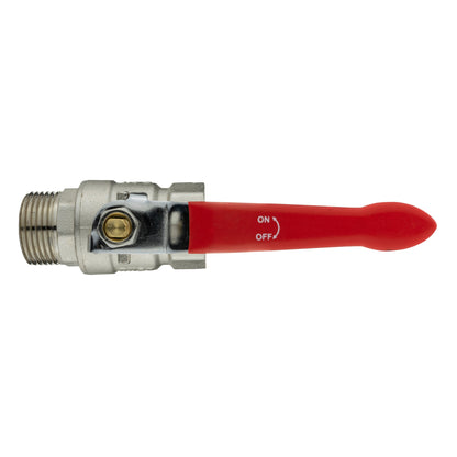 Male to Female Nickel Plated Brass Lever Valve, 3/4"