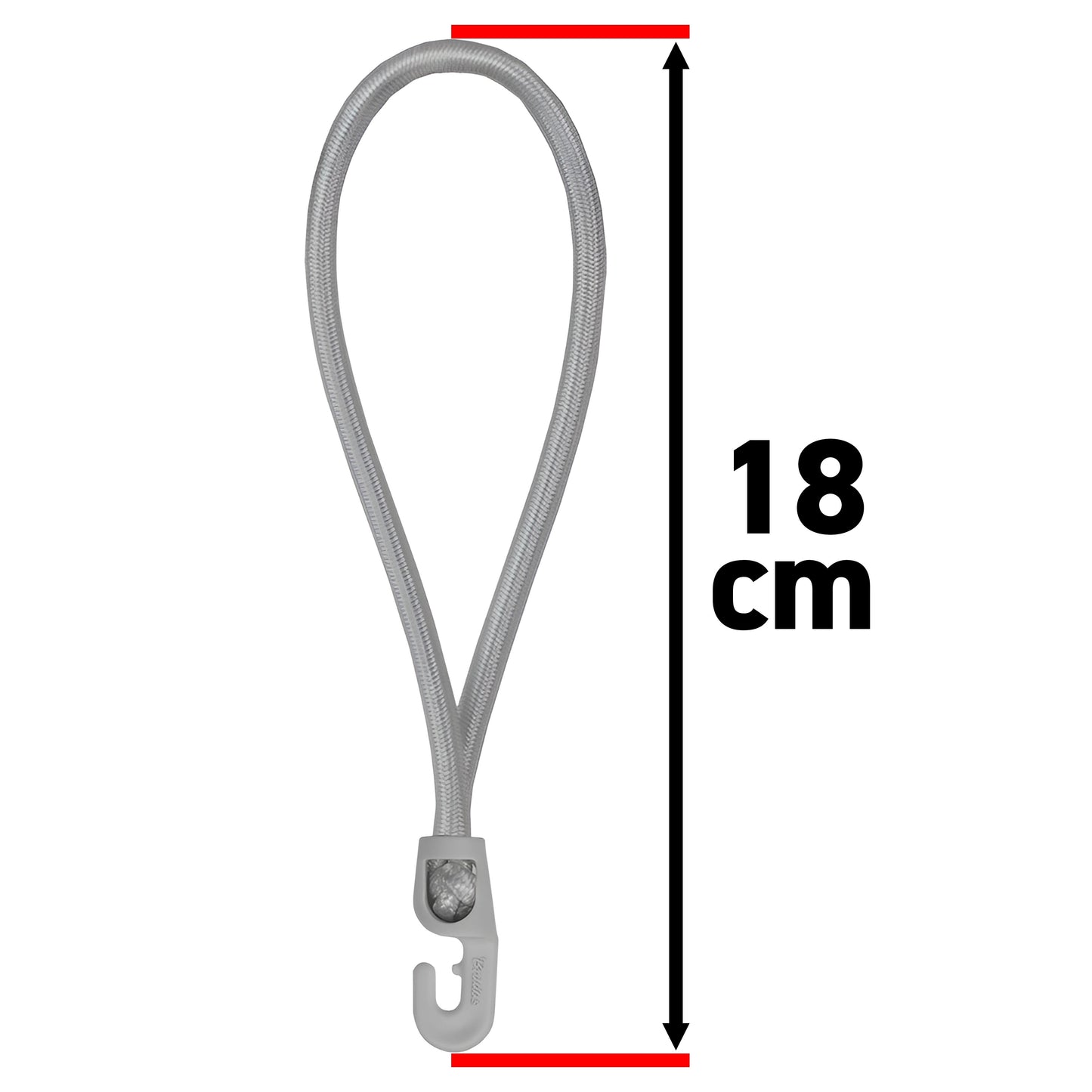 Bungee Loop with Hooks, 18cm
