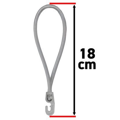 Bungee Loop with Hooks, 18cm