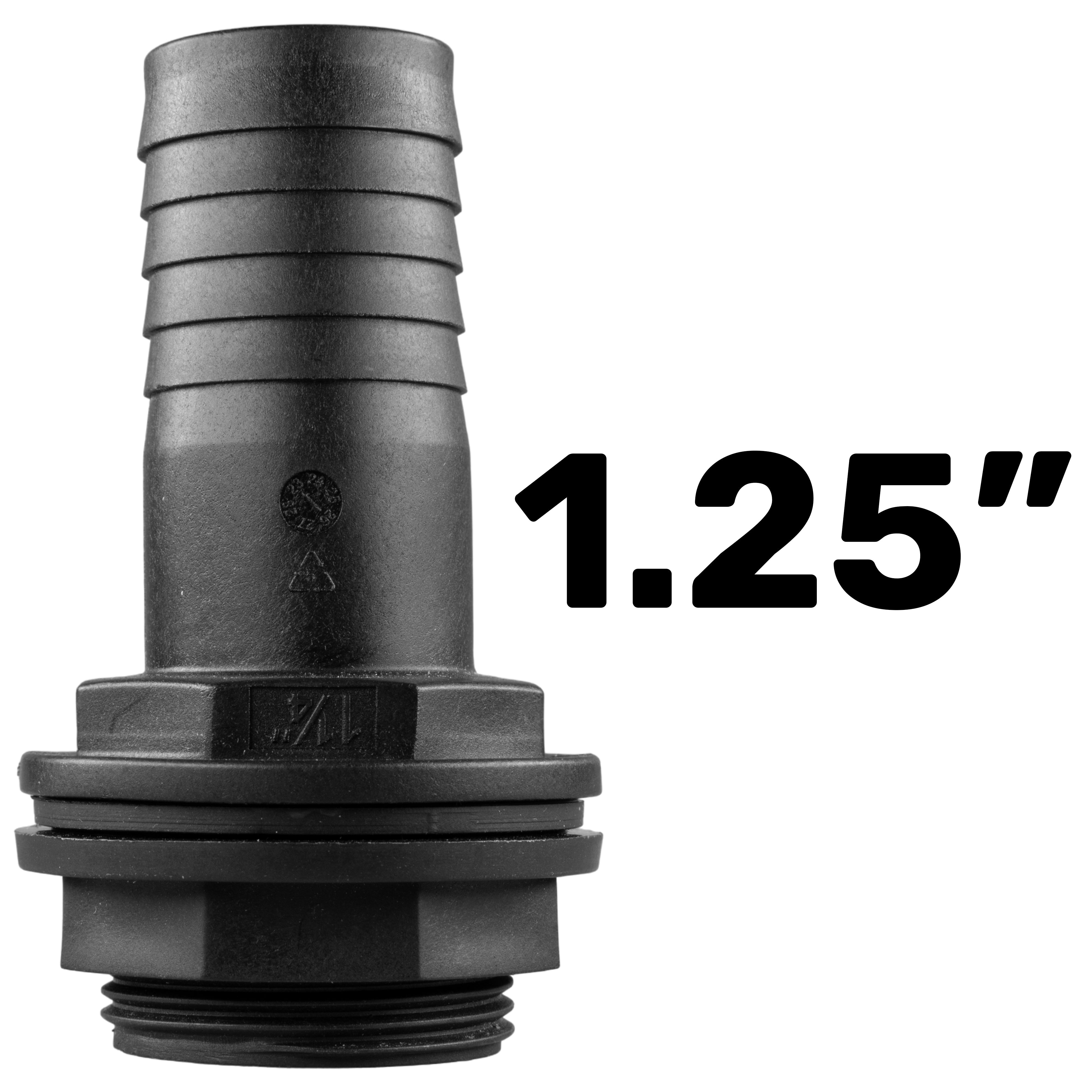 Overflow Adapter Kit Water Butt Overflow Adapter with Nut & Washer, 1.25
