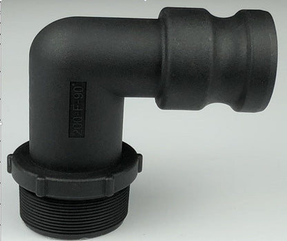 Type F Camlock Pipe Elbow Connector, 2"