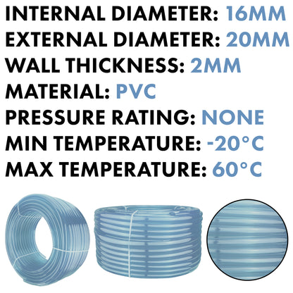 16mm Transparent PVC Technical Hose