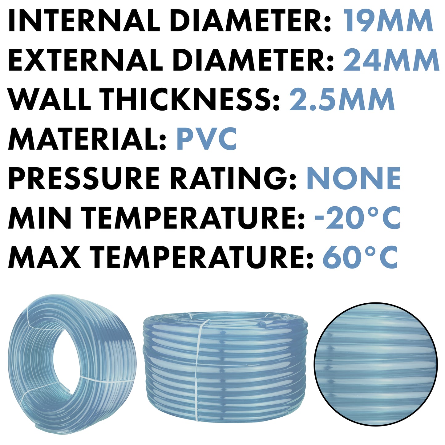 19mm Transparent PVC Technical Hose